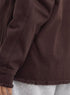 Dark Brown Hoodie Gabardine Jacket - Khotwh