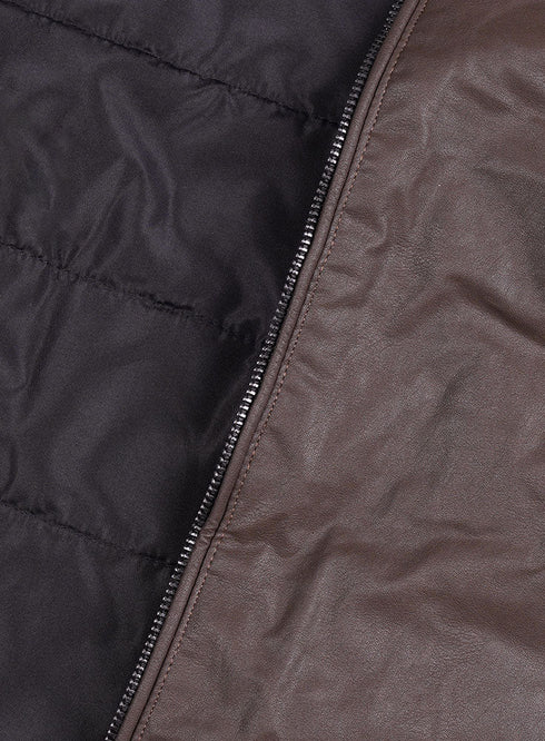 Dark Brown Leather Jacket 2 - Khotwh