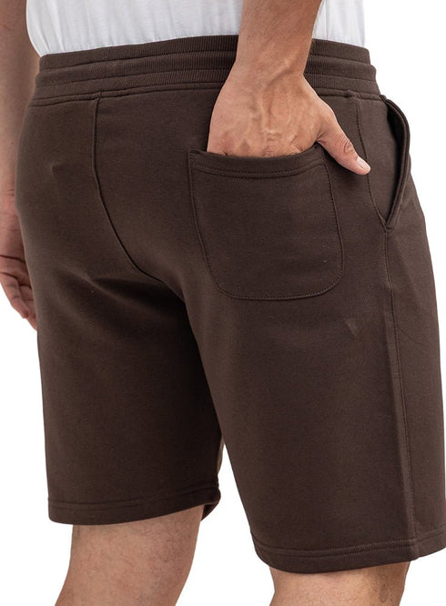 Dark Brown Melton Short - Khotwh