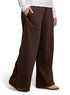 Dark Brown Melton Wide Leg (W) - Khotwh