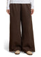 Dark Brown Melton Wide Leg (W) - Khotwh