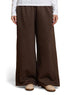 Dark Brown Melton Wide Leg (W) - Khotwh