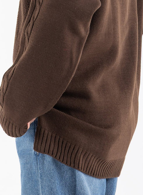 Dark Brown plexus Hoodie Pullover - Khotwh