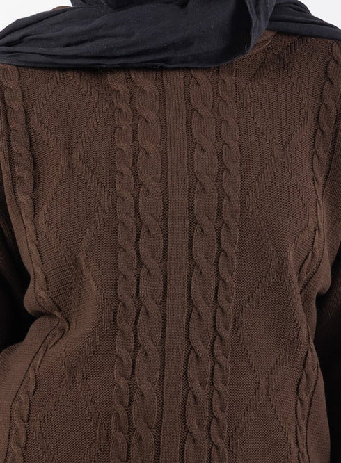 Dark Brown plexus Hoodie Pullover - Khotwh