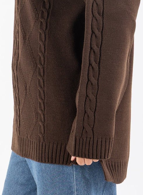 Dark Brown plexus Hoodie Pullover - Khotwh