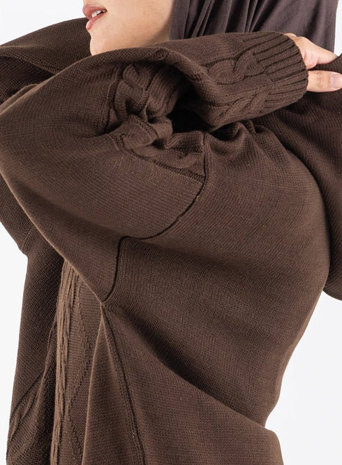 Dark Brown plexus Hoodie Pullover - Khotwh