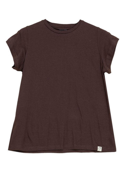 Dark Brown Short - Sleeve - Khotwh