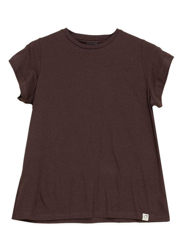 Dark Brown Short - Sleeve - Khotwh