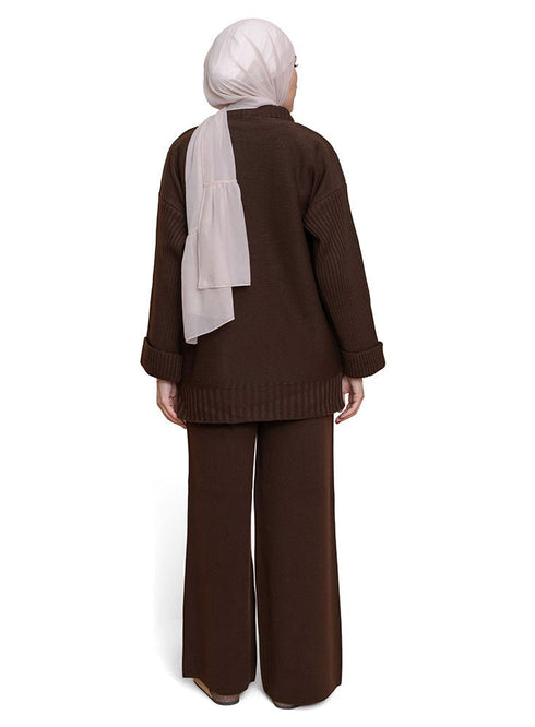 Dark Brown Upside Sleeve Plexus Suit - Khotwh
