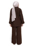 Dark Brown Upside Sleeve Plexus Suit - Khotwh