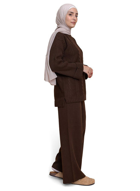 Dark Brown Upside Sleeve Plexus Suit - Khotwh