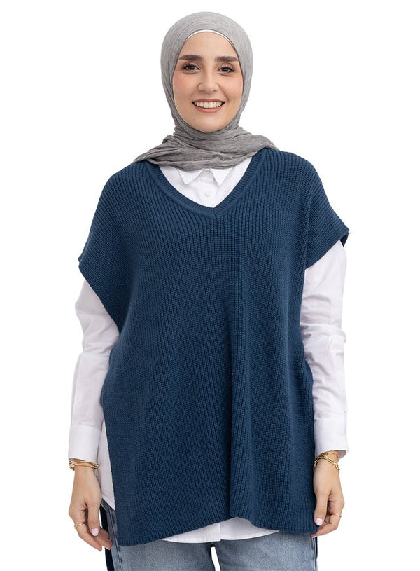 Dark Emerald Cut Belt Pullover - Khotwh
