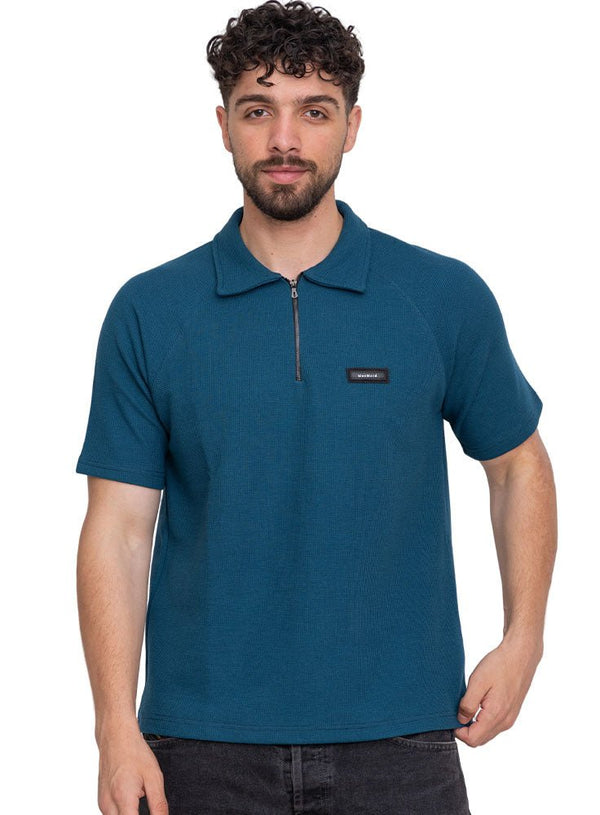 Dark Emerald Design 3868VIG - Zipper Squares Polo - Khotwh