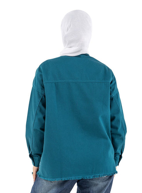 Dark Emerald Gabardine Jacket 2 - Khotwh