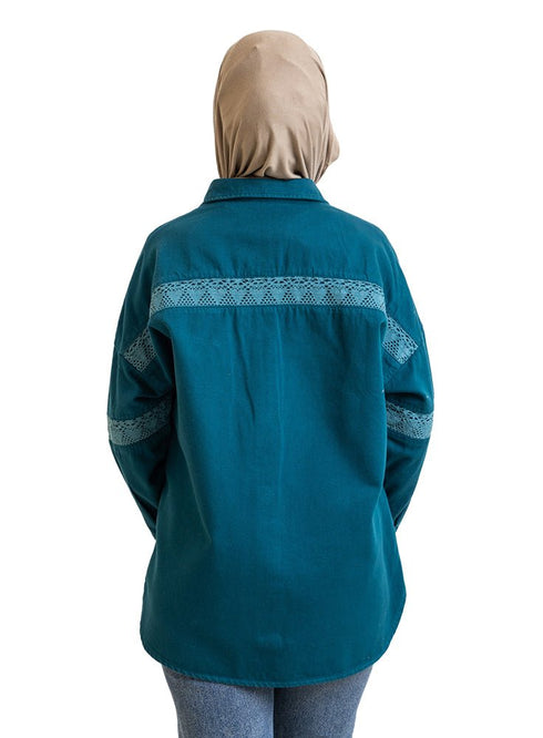 Dark Emerald Gabardine Jacket 3 - Khotwh