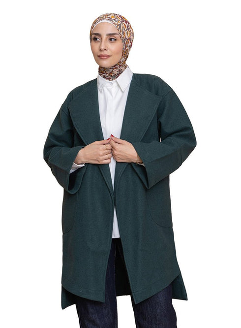 Dark Emerald RD - Over Size Feather Jacket - Khotwh