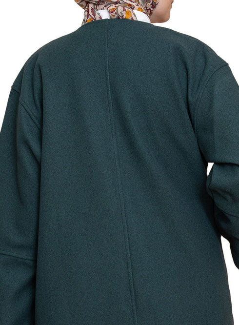 Dark Emerald RD - Over Size Feather Jacket - Khotwh