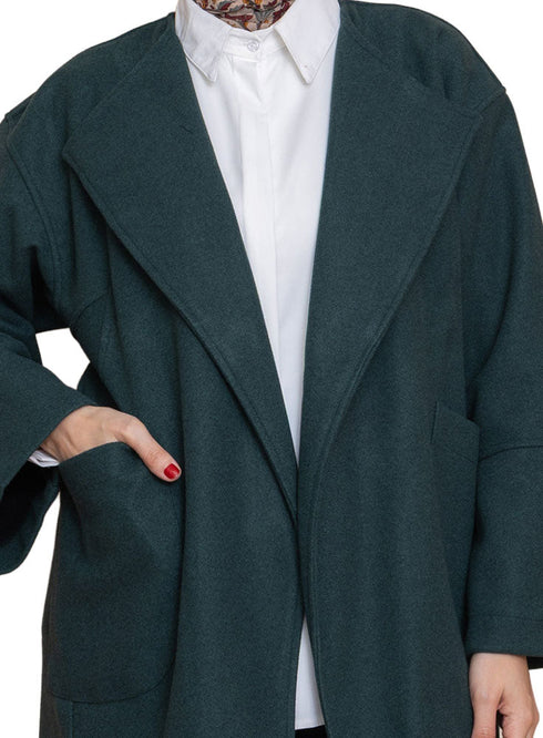 Dark Emerald RD - Over Size Feather Jacket - Khotwh