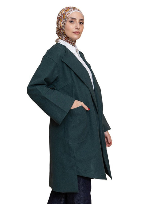 Dark Emerald RD - Over Size Feather Jacket - Khotwh