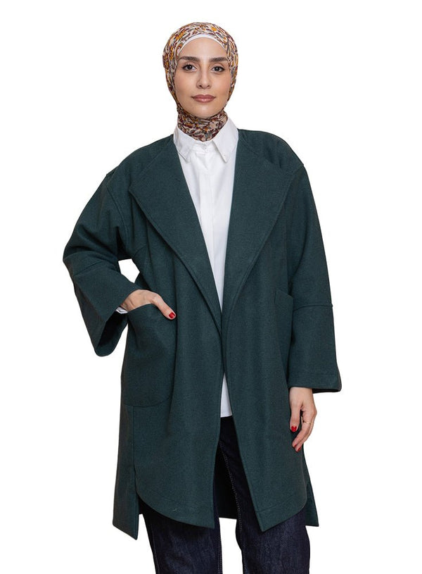 Dark Emerald RD - Over Size Feather Jacket - Khotwh