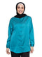 Dark Emerald Satin Blouse - Khotwh