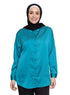 Dark Emerald Satin Blouse - Khotwh