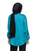 Dark Emerald Satin Blouse - Khotwh