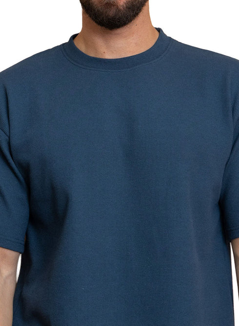 Dark Emerald Squares O.S Round T-Shirt - Khotwh