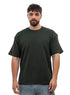 Dark Green NP-Over Size Round T-Shirt - Khotwh