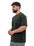 Dark Green NP-Over Size Round T-Shirt - Khotwh