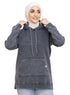 Dark Grey Washed Hoodie Vent - Khotwh