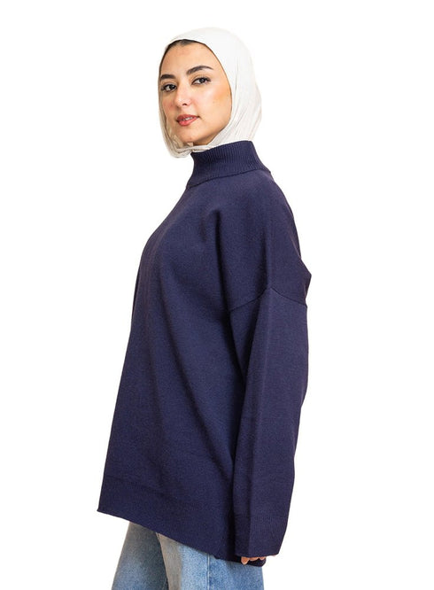 Dark Indigo Over Size Half Cole - Khotwh