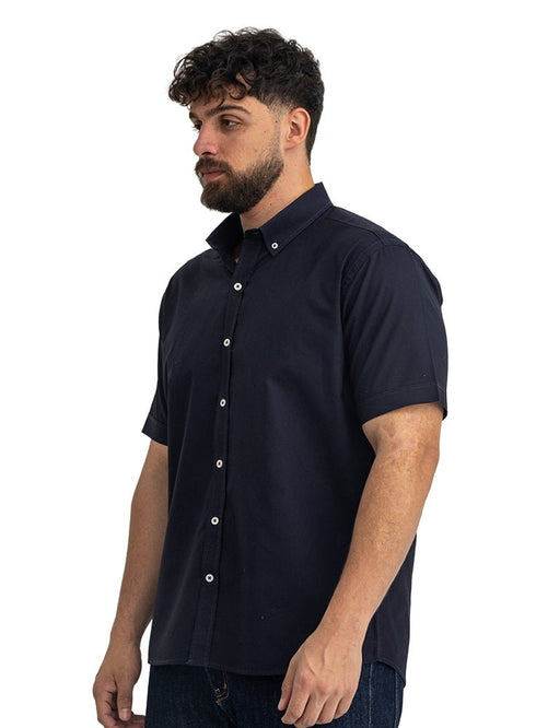 Dark Indigo Oxford Half Shirt - Khotwh