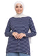 Dark Indigo Striped Long - Sleeve - Khotwh