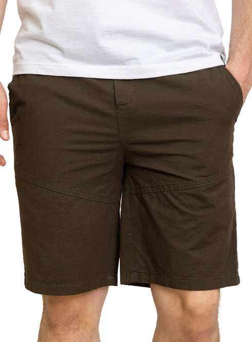 Dark Oily Gabardine Short - Khotwh
