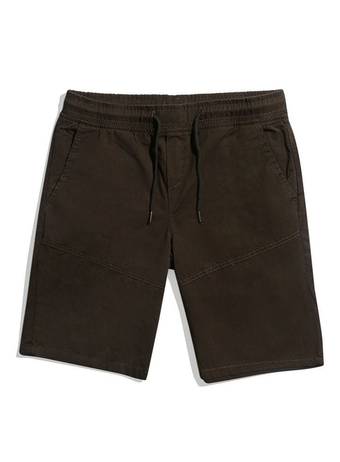 Dark Oily Gabardine Short - Khotwh