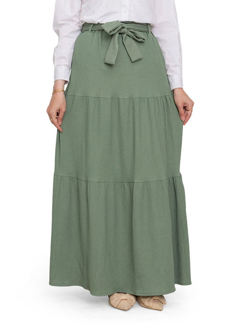 Dark Olive Crochet Skirt - Khotwh