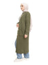 Dark Olive Long buttons Cardigan - Khotwh