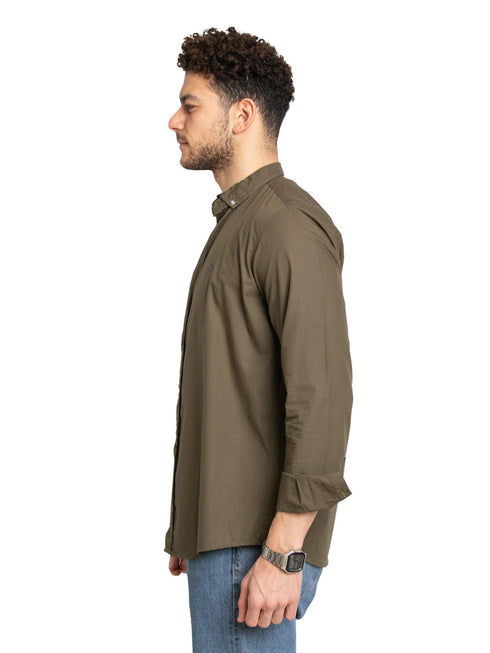 Dark Olive Oxford Shirt - Khotwh