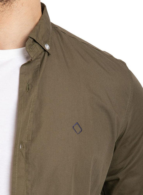 Dark Olive Oxford Shirt - Khotwh