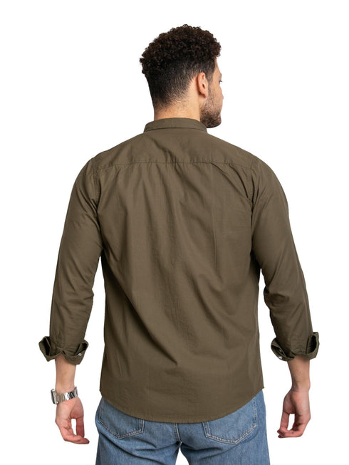 Dark Olive Oxford Shirt - Khotwh