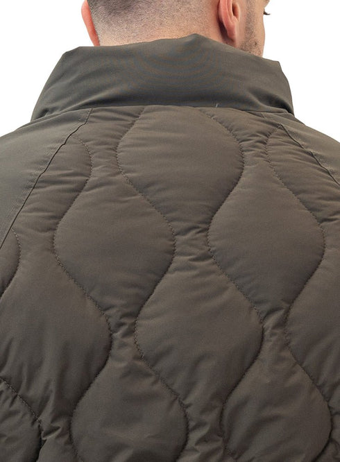 Dark Olive Puffer Jacket 3012 - Khotwh