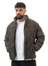Dark Olive Puffer Jacket 3012 - Khotwh