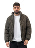 Dark Olive Puffer Jacket 3012 - Khotwh