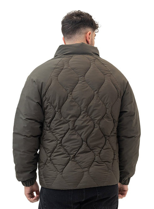 Dark Olive Puffer Jacket 3012 - Khotwh