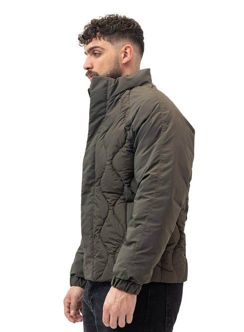 Dark Olive Puffer Jacket 3012 - Khotwh