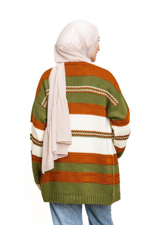 Dark Olive S - W Cardigan - Khotwh