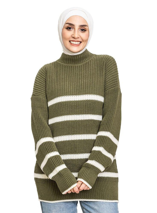 Dark Olive S - W Pullover - Khotwh