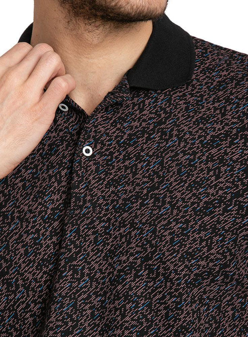 Dash - Black Printed Polo - Khotwh