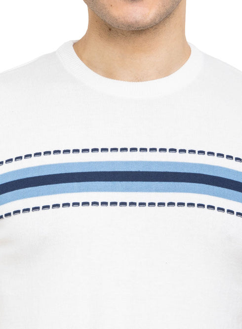 Dash - White F - Round Knit Pullover - Khotwh